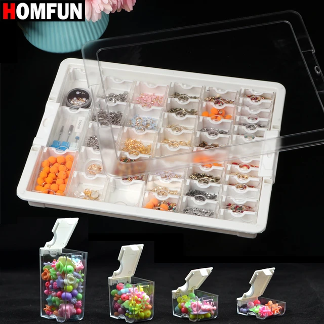 10/30/60/90/120/150 Transparent Container Diamond Painting Tool Accessories  Jewelry Embroidery Elizabeth Ward Bead Storage Box - AliExpress