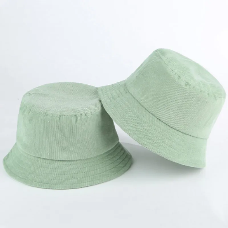 Blank Corduroy Bucket Hat For Women Spring Autumn Plain Men Panama Outdoor Hiking Beach Fishing Cap Sunscreen Female Sunhat Bob best bucket hats