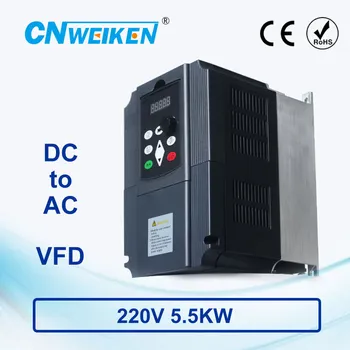 

220V VFD Inverter 5.5KW Solar DC Input Frequency Inverter Converter MPPT 1P input 3P Output 220V For Solar Water Pump