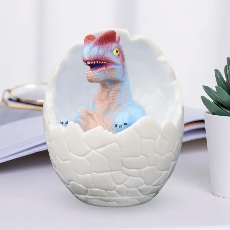 Conduziu a Lâmpada da Noite Controle de Toque Cabeceira para o Quarto do Bebê Dinossauro Regulável Cor Mudando Ovo Offic Lâmpada Mesa 3d 7 Rgb 6 Dinossauro 3d conduziu a lâmpada da noite