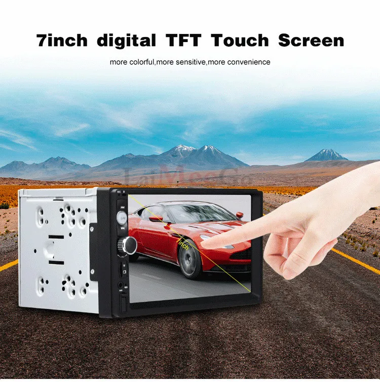 HD Mirror link Android Iphone 2 din Авторадио 7 ''мультимедийный плеер Bluetooth handsfree FM/TF/USB камера заднего вида 24 В