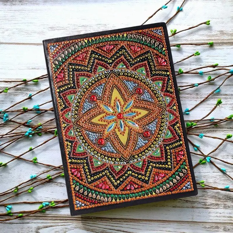 DIY Мандала специальная форма алмазная живопись 50 страниц Альбом для рисования A5 блокнот ручной работы Рождественский подарок