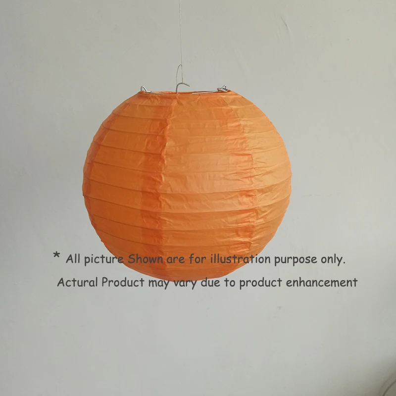 laranja lanterna de papel chinês tamanho misto