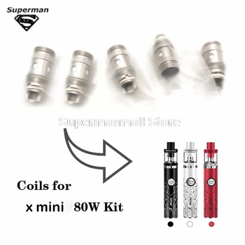 

5pcs Replaceable coils for X mini 80W vape pen E Cigarette kits 0.7ohm Japanese cotton Replace head Core for X mini 80W in stock