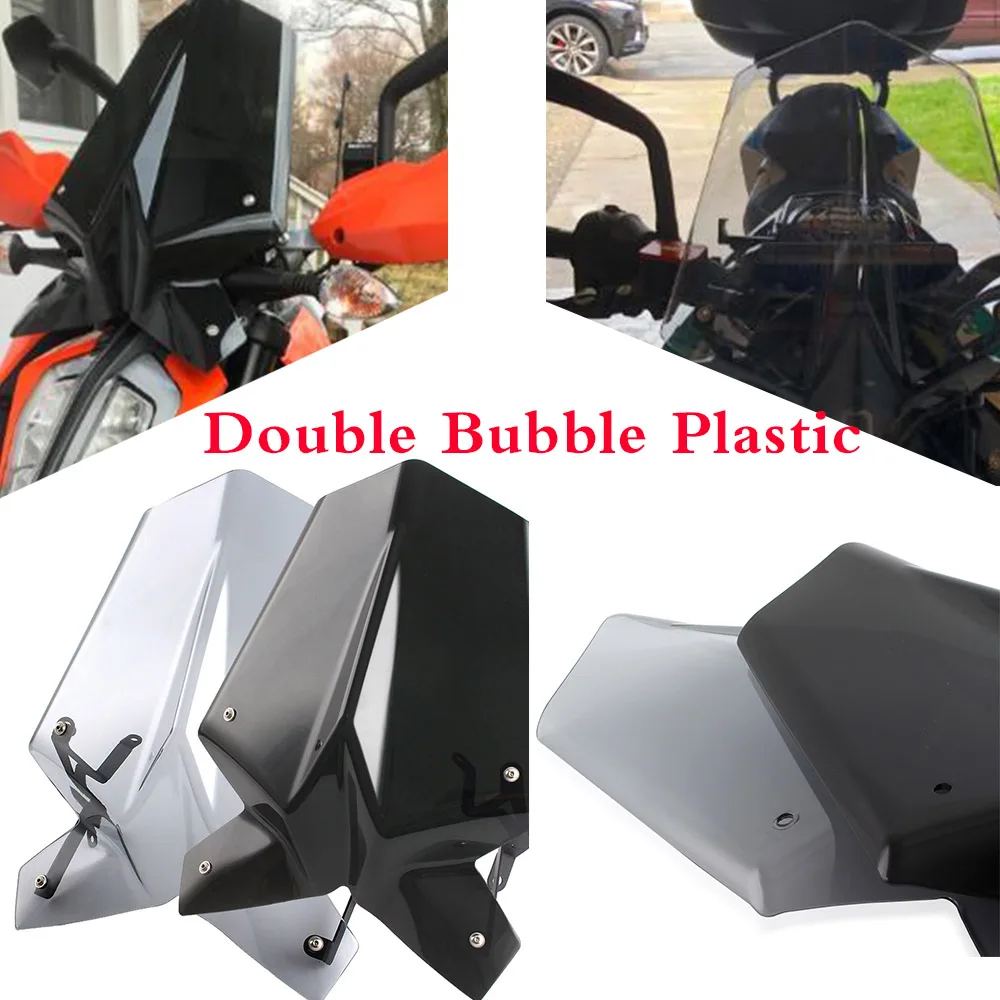 

for KTM Duke 125 390 2017 2018 Duke125 Duke390 Motorcycle Sport Windshield Windscreen Wind Deflector Viser with Mounting Bracket