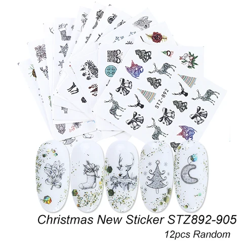 Mixed Stickers for Nails Rose Flowers Butterfly Water Decals Nail Art Decoration Slider Polish Foil Paper Tips CHSTZ930-969