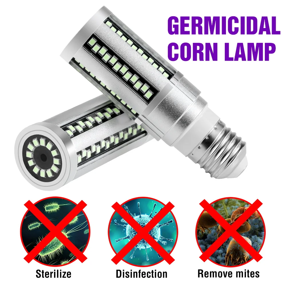 Lâmpada de Ozônio Esterilização w 20 Led Uvc Cronometragem Remoto Desinfecção Milho Lâmpada E27 Ultra Violeta Luz Germicida 220 110 v uv 15