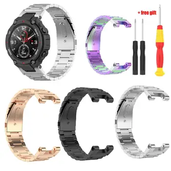 

Stainless Steel Watchband For Xiaomi Huami Amazfit T-Rex TRex Smart Wristband Replaceable Bracelet Strap For Amazfit Ares Correa
