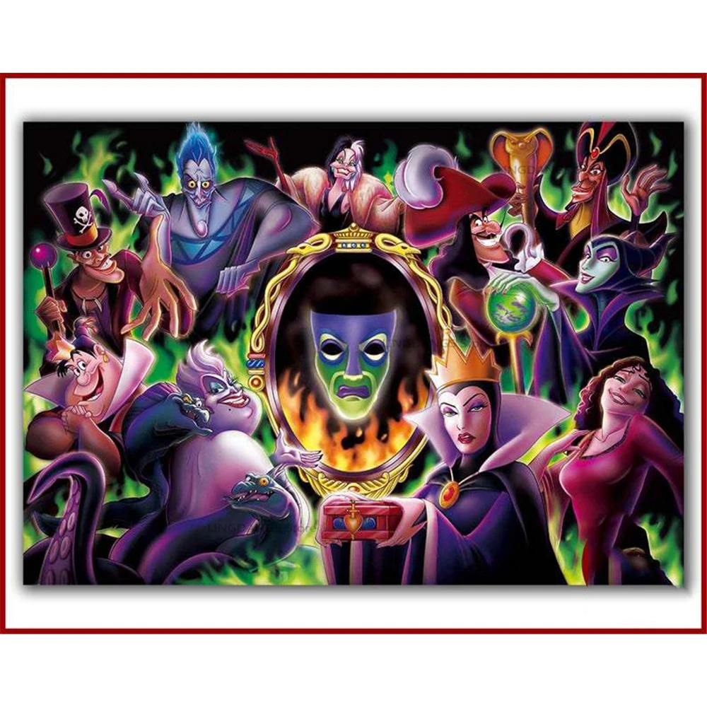 5d Diy Diamond Painting Disney Villains Evil Queen Cartoon Poster Diamond  Mosaic Embroidery Cross Stitch Kit Art Home Decor Gift|Tranh Thêu Chữ Thập  Kim Cương| - AliExpress