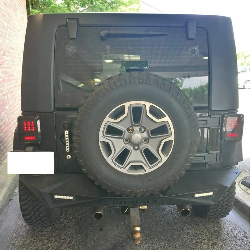 Для Jeep Wrangler JK 2007- 2 шт дымчатый хвост светильник s светодиодный стоп-сигнал заднего хода светильник беспроводной сзади Резервное копирование светильник s подходит для нас транспортные средства