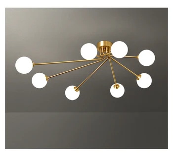 

Nordic Glass Magic Bean Ceiling Light Modern decor Brass Surface Mounted Lamp Living Room Bedroom Led G9 Lighting Luminaire