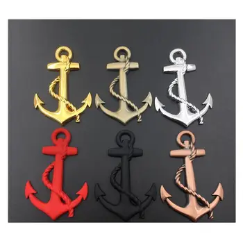 

10pcs x Metal Ship's Anchor Auto Sticker Emblem Badge Logo