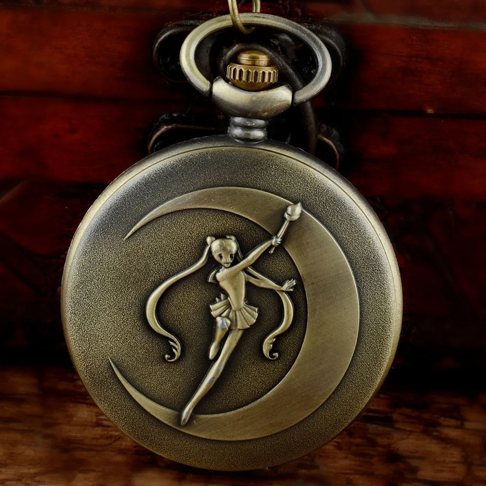 IBEINA New Arrival Silver Smooth Quartz Pocket Watch Fob Chain Best Gift Men Women Fashion Steampunk Roman Numerals