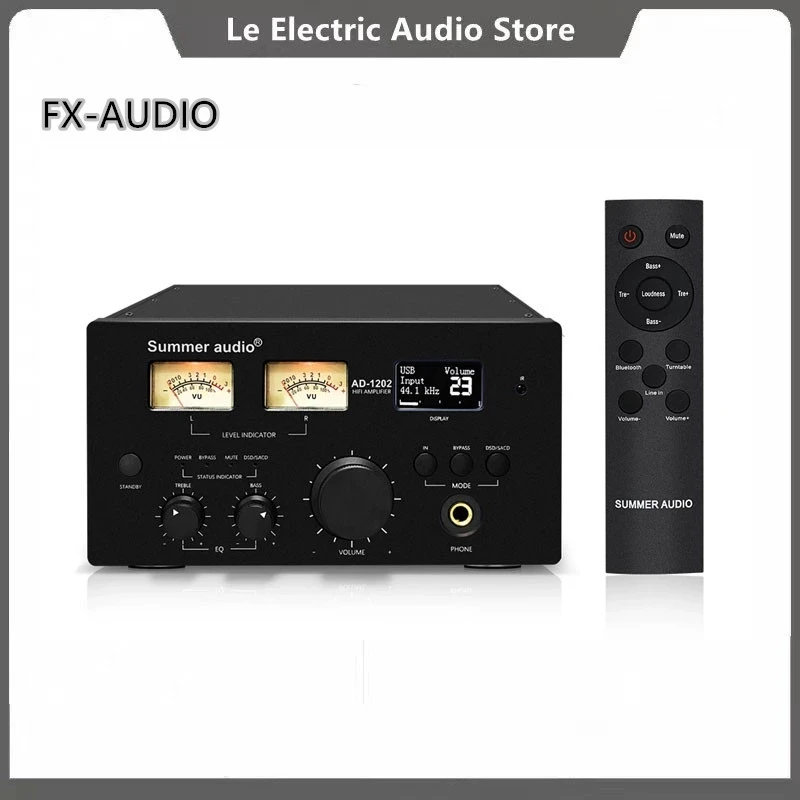 FX-AUDIO AD1202 Bluetooth 5 0 усилитель мощности DAC с наушниками Amp Phono вход 24 бит 192 кГц