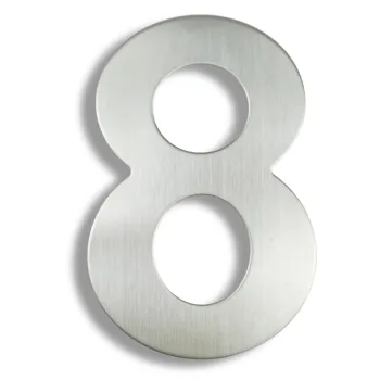 

15cm House Number Sign #8 Huisnummer Outdoor Silver 6 inch.Door Numbers Plate Home Address Signage Numeros Casa Exterior Big