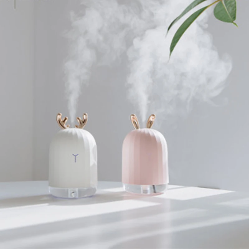 

New Creative Humidifier White USB and Night Lights Home Office Mini Portable Rabbit Cute Shaped Air Humidifier