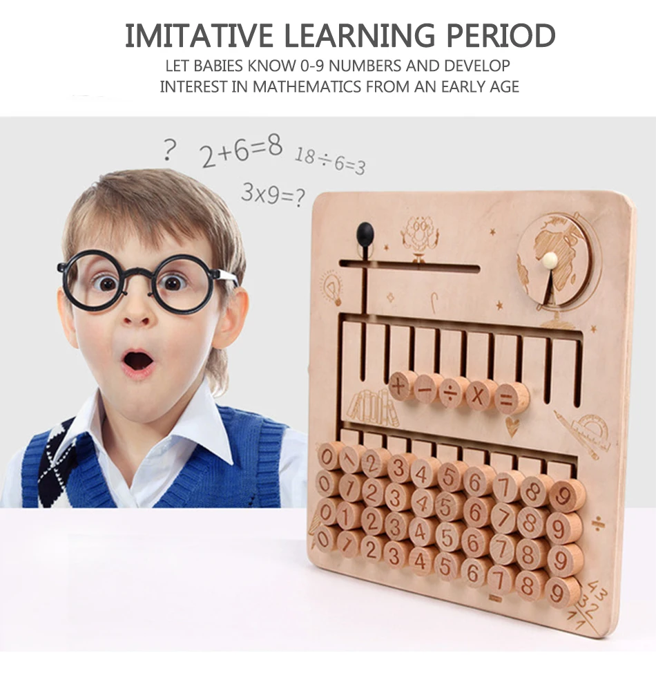 Математика Монтессори игрушки для детей материалы montessori детские деревянные образовательные игрушки учеба считать цифры дидактические игры