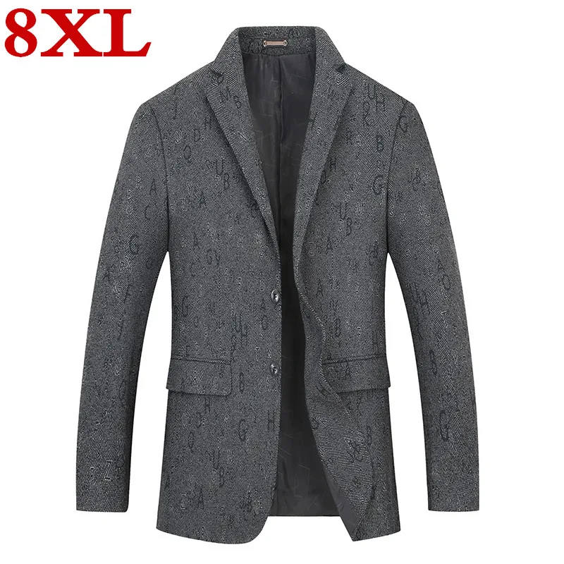 Новый Плюс Размер 8XL 7XL 6XL 5XL модный Блейзер повседневный мужской пиджак сплошной цвет Хлопок Мужской бейзер пиджак классический мужской s