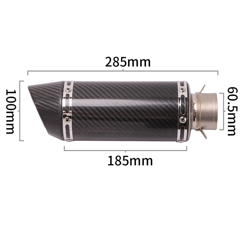 G ( 61 mm ) Мотоцикл из титанового сплава 51/61 мм выхлопная труба для уличного велосипеда ATV из углеродного волокна Escape No DB Killer универсальные наконечники для велосипеда - Цвет: G ( 61 mm )