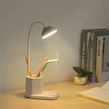 

LED Desk Lamp with USB Port, Rechargeable Touch Dimmable Table Lamp with Pen Holder for Children Kids room, led night lamp