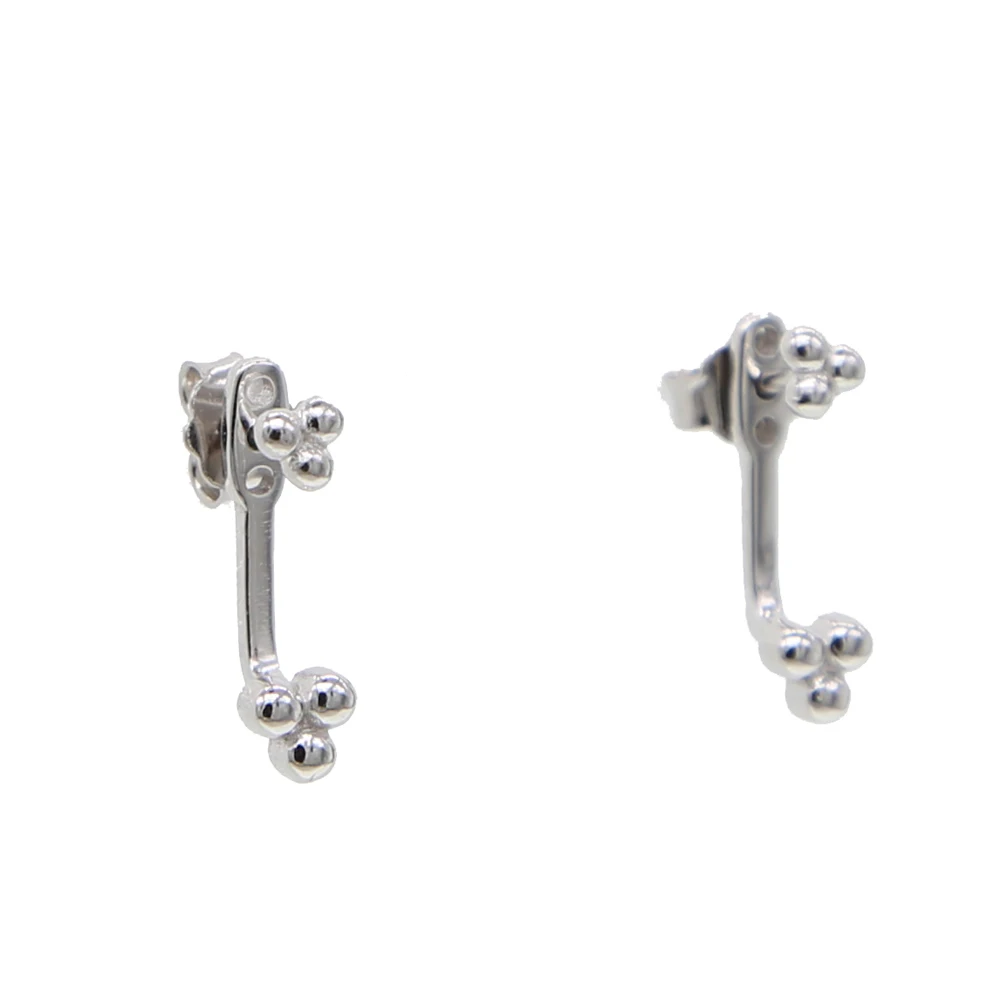 Шикарные серьги гвоздики из настоящего серебра 925 пробы с минимальными