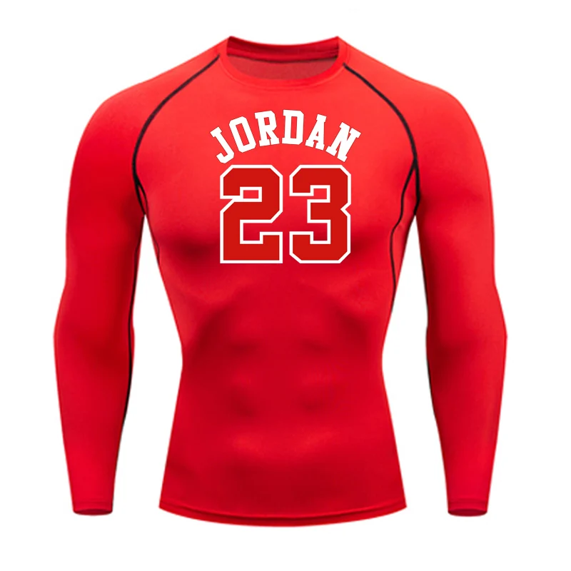 Men Long sleeve Winter Thermal Underwear Men's Sportswear Winter Training Base layer Thermal Sport suit Compression Clothes - Цвет: t-shirt18