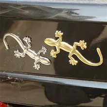 Genial de etiqueta-etiqueta de 3D lagartija Gecko morir oro plata calcomanía de parachoques para Windows de embarcaciones, seguros retirada de carnet, seguros pyme, seguros de hogar portátiles de 9,5 cm * 4,5 cm