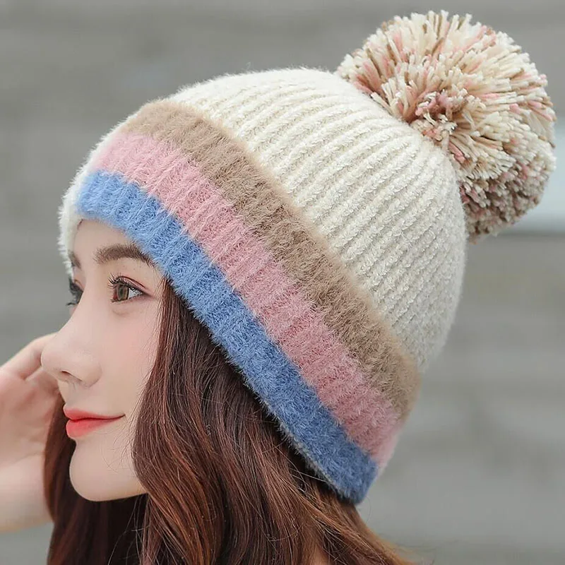 SUOGRY модная зимняя шапка Skullies Beanies зимняя теплая шапка с помпоном женская вязаная шапка s женская уличная теплая шапка для отдыха