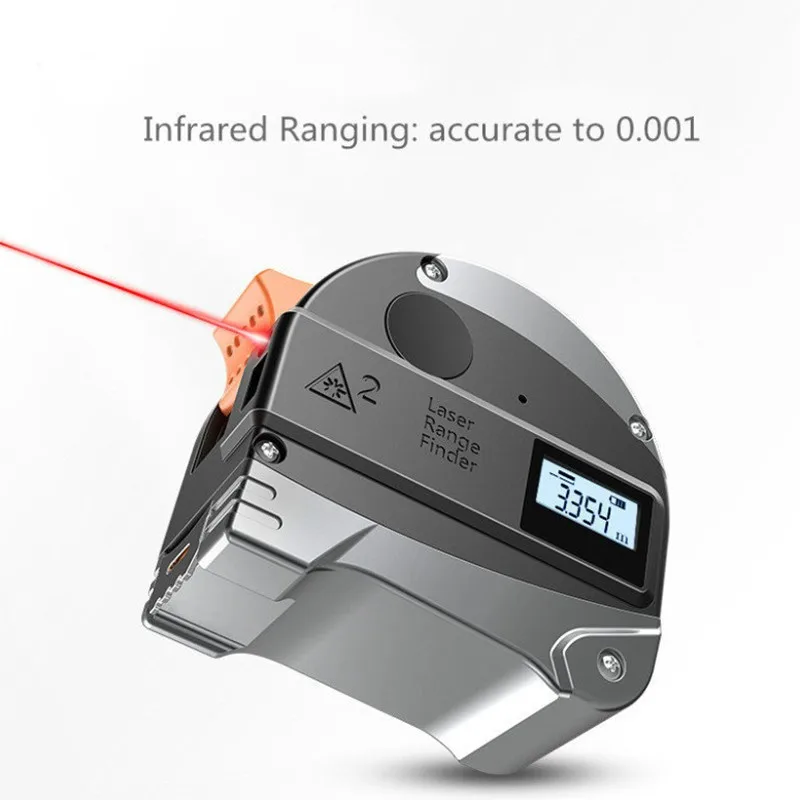 US $22.65 40M Laser Measuring Tape Retractable Digital Electronic Roulette Stainless Tape Measure Multi Angle Measuring Tool