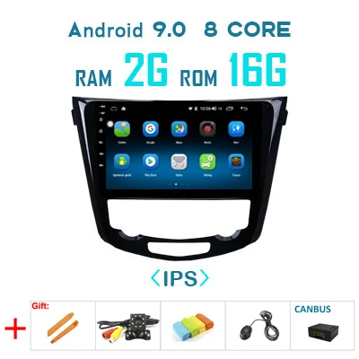 9.0 2G 16G-A 1280P ips Android 9,0 Carplay 64G Автомобильный gps радио для Nissan X-Trail 3 T32 2013- Qashqai J10 J11 мультимедиа без DVD плеера - Цвет: 9.0 2G 16G-A