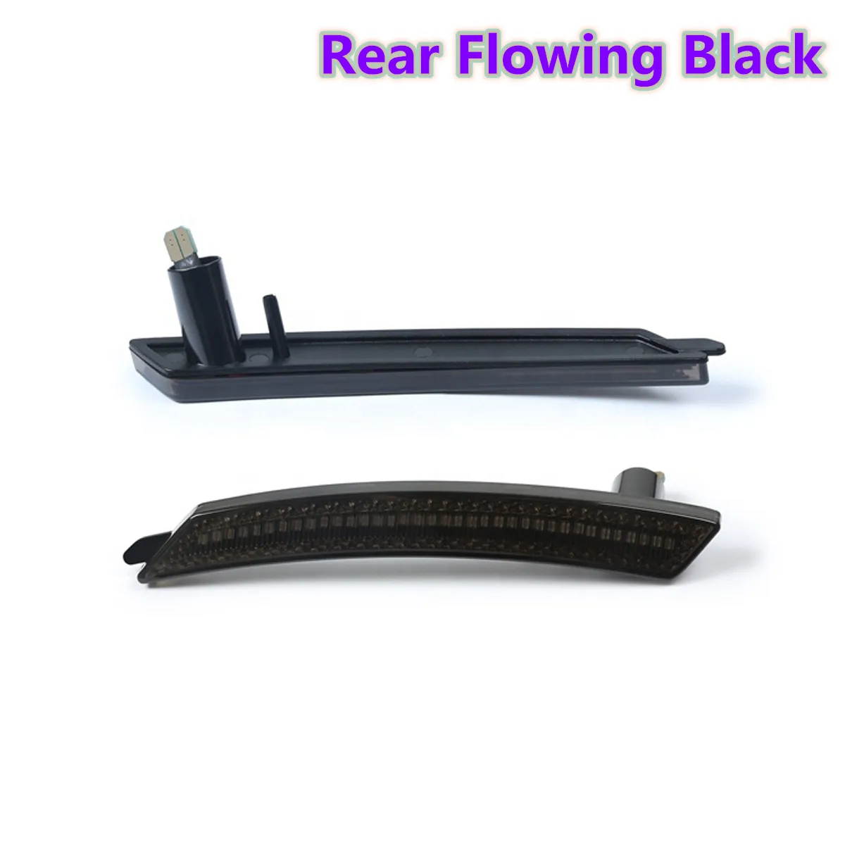 Задний/передний динамический Светодиодный Боковой габаритный фонарь, боковой повторитель поворота, сигнальный светодиод, панель, лампа для Mini Cooper R55~ R61 - Испускаемый цвет: F R BLACK
