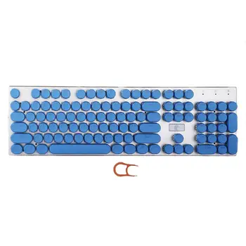

104 Keys Retro Round Keycaps Double Shot DIY Steam Punk Steampunk Typewriter Keycaps for Backlit Classy Player Stylized