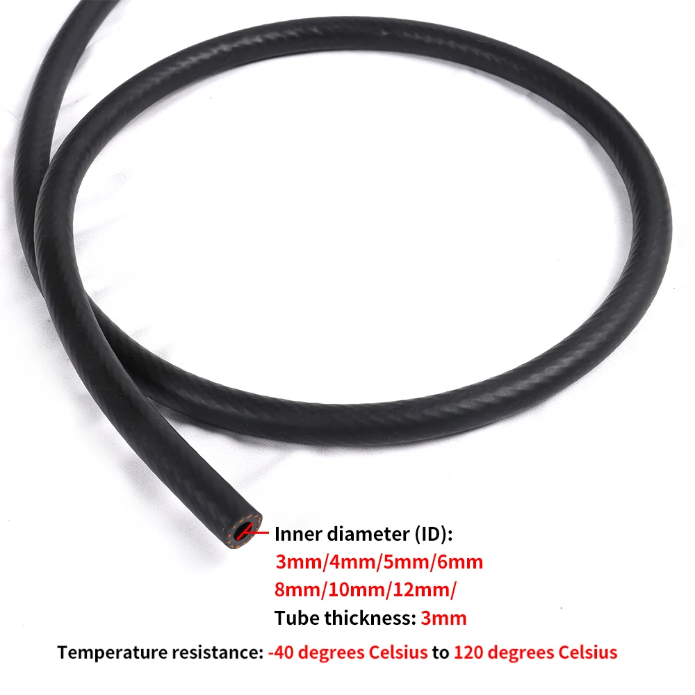 Petrol Diesel Oil Resistant Rubber Tube Hose Flexible High Pressure Automobile Pipe fuel hose 3/4/5/6/8/10/12mm
