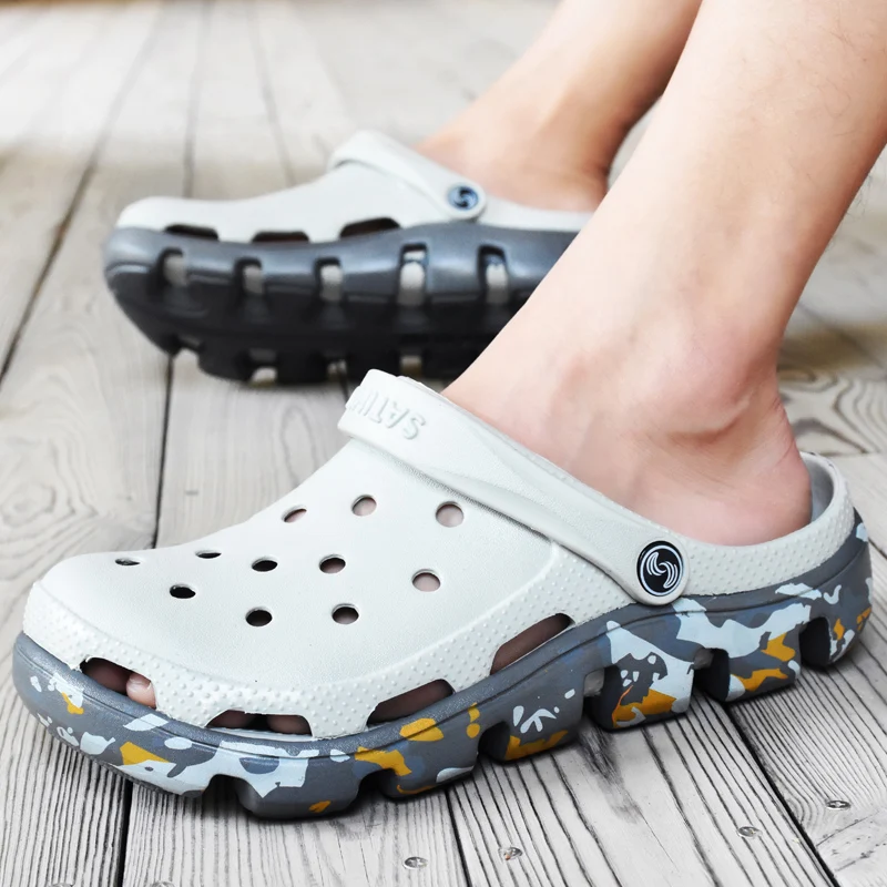 Мужские сандалии для улицы Летние пляжные сабо шлепанцы Sandalias Homem Erkek Sandalet Размеры