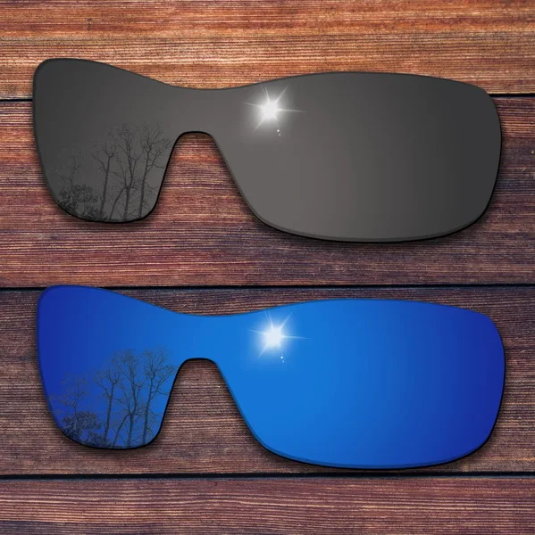 Black and Deep Blue OOWLIT 2 шт поляризованных солнцезащитных очков замена линз для Окли антикс-темно-черный+ темно-синий - Цвет линз: Black and Deep Blue
