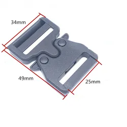 Set of 5 Durable Nylon Quick Release Buckles for Outdoor and DIY Projects (Black)