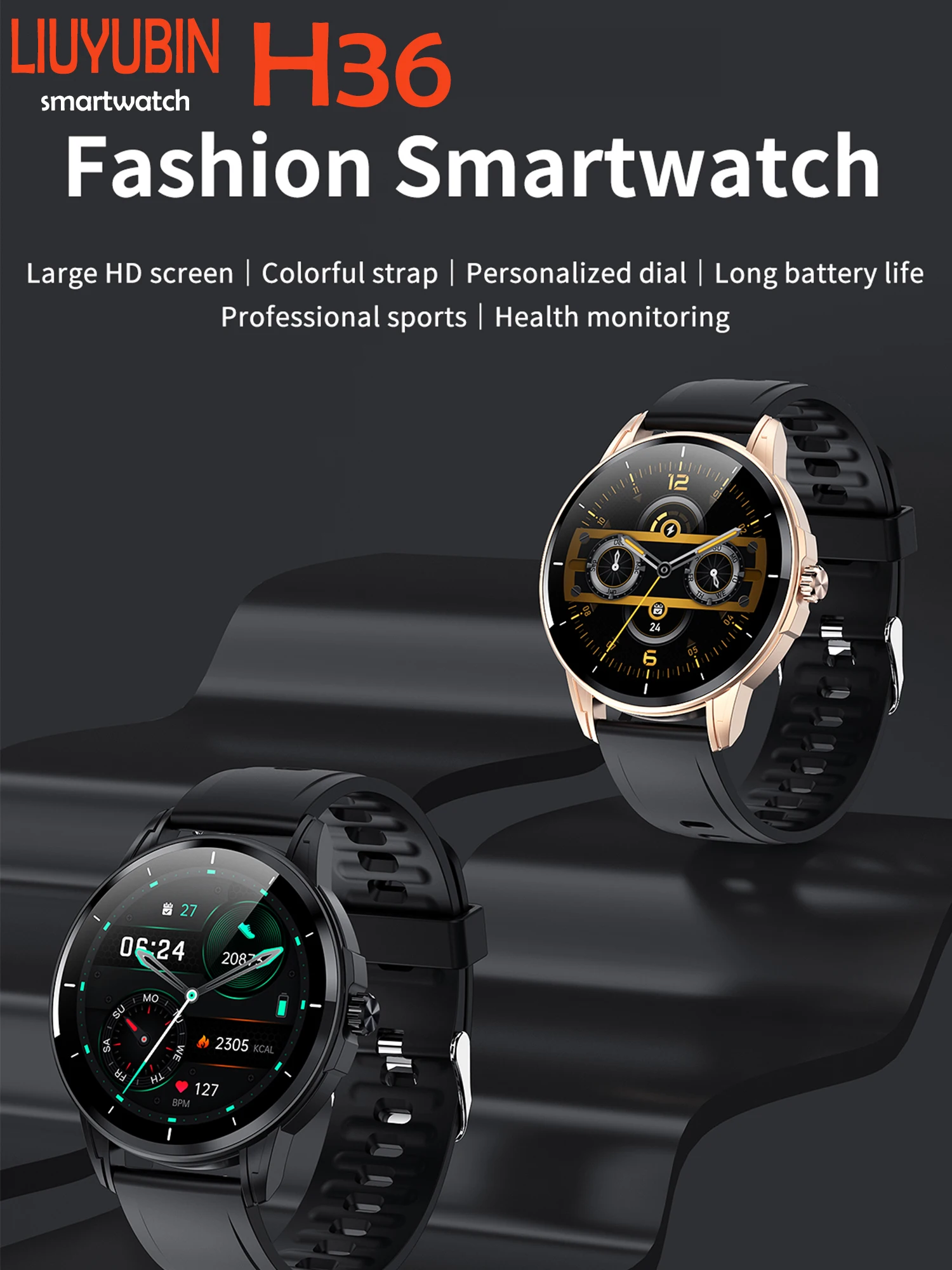 H36 1.28 Inch Smart Watch For Men Full Touch Fitness Tracker for Women IP67 Water Proof Business or Sports Personnel | Электроника