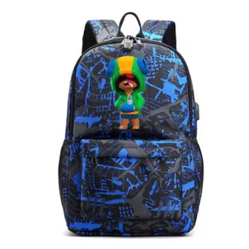 

Fashion Canvas Backpack For Teenagers Leon Game USB Charging schoolbag Unisex Daily Backpack Christmas Gift