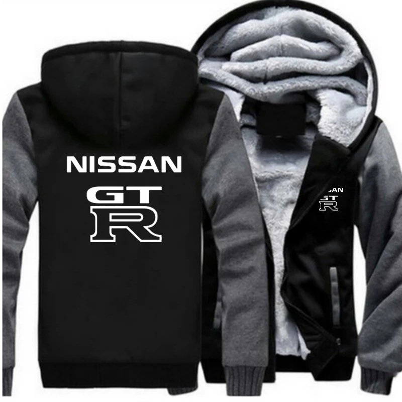 Новинка, модные повседневные толстовки с капюшоном Nissan Car, фирменный логотип gtr, пальто с принтом, на молнии, мужские зимние утепленные толстовки, теплые куртки Harajuku - Цвет: 4