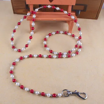 

Pet traction rope cat dog traction belt pearl dog rope steel wire plastic beads string dog chain factory direct sales
