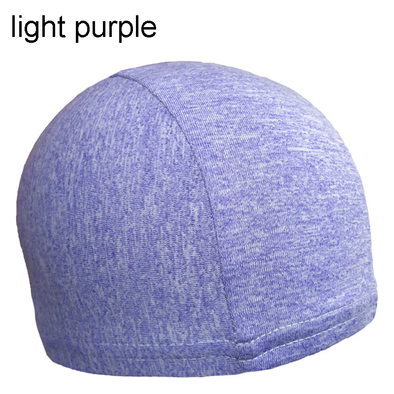 light purple Мягкий шлем лайнер Быстросохнущий Череп Кепка Под шлем головные уборы для езды на велосипеде велосипед спортивная дышащая шапочка Взрослые Унисекс ASD88 - Цвет: light purple