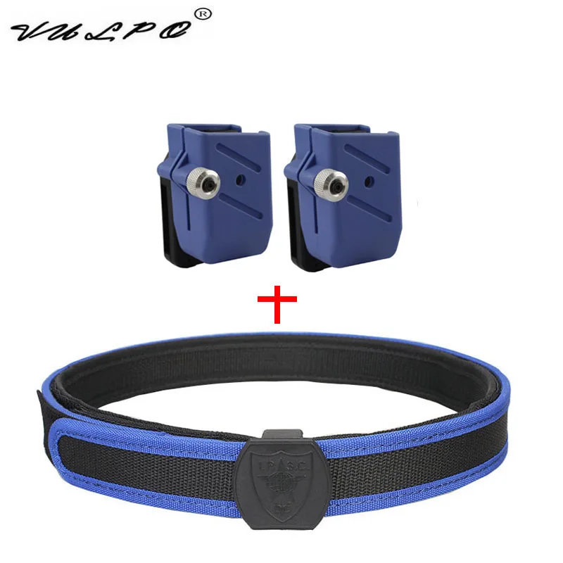 Blue 2 Pouch VULPO Охота страйкбол тактический IPSC стрельба ремень скорость подсумок набор пистолет Маг кобура - Цвет: Blue 2 Pouch