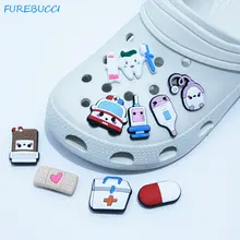 Sandales avec boucle décorative, sandales à trous, chaussures d'infirmière, breloque, bricolage, cadeaux de fête de noël 