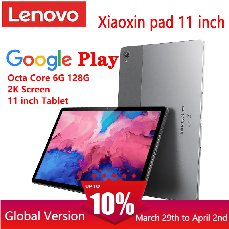 De segunda mano firmware Global Lenovo Yi de Snapdragon 662 octa-Core 6GB de Ram 128GB Rom 11 pulgadas 2000*1200 de 7700mAh Android 10