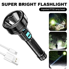 

Portable Super Powerful T9 LED Flashlight Tactical Torch Built-in Battery USB Rechargeable Waterproof Lamp Ultra Bright Lantern