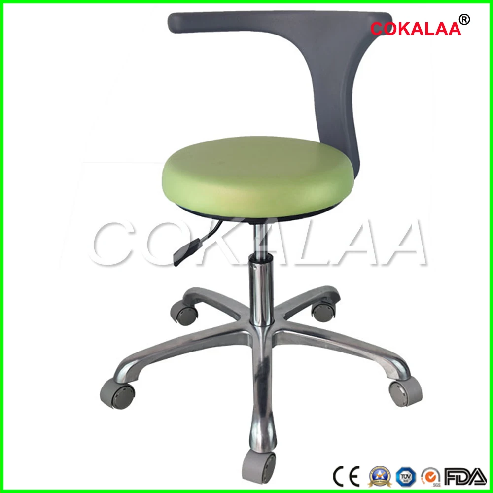 Ergonomic Doctor Stool Dentist Swivel Rolling Chair with Back Swivel Adjustable Dentist Stool Dental Clinic