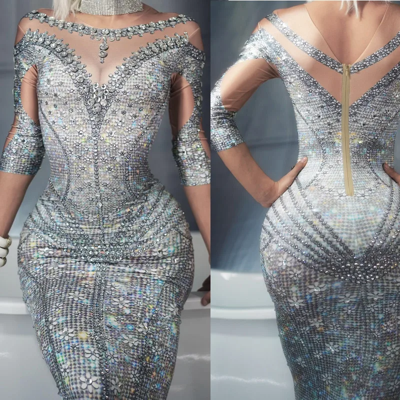 VOA 18 Mimi silk double crepe stand collar long