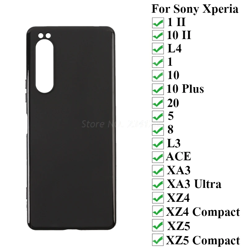 Чехол-накладка для Sony Xperia 1 II L4 L3 5 8 10 Plus 20 ACE XA3 Ultra бампер из ТПУ задняя крышка III /