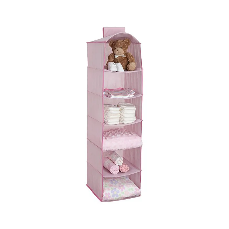Cross Border Foldable Six Grid Wardrobe Hanging Storage Bag Nonwoven Fabric Multilayer Hanging Storage Bag