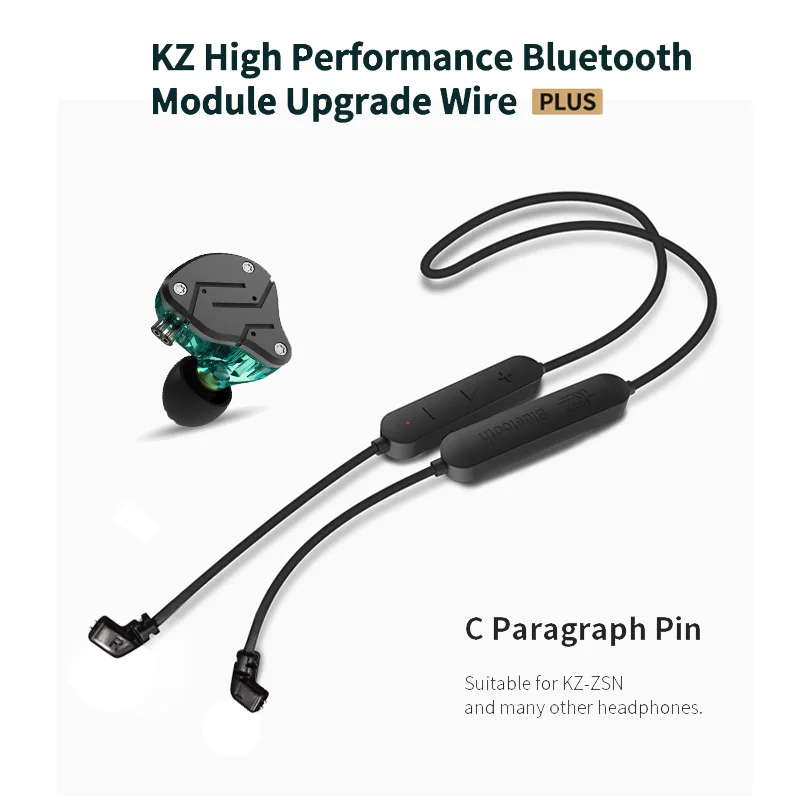 

KZ ZS10 Pro/ZSN/ZSN Pro/AS16/AS12 Waterproof Aptx Bluetooth Module 4.2 Wireless Upgrade Cable Cord Original Headphones Earphones